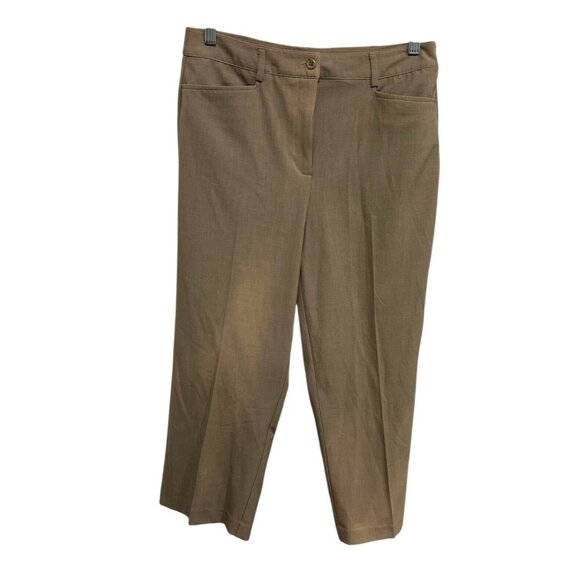 David Dart Womens Dress Pants Size 8 Light Brown Straight Leg Flat Front - Picture 1 of 9
